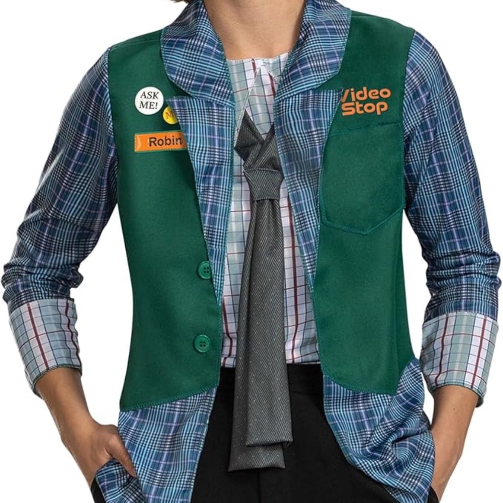 Stranger Things Adult Deluxe Video Stop Robin Season 4 Costume Size L (12-14)